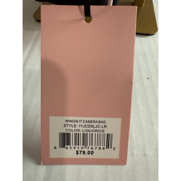 JUICY COUTURE Wingin It Camera Bag Bling Butterfly Crossbody Pink Black New Tag - Picture 5 of 16